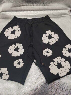 Denim Tears Foam Print Casual Shorts In Black